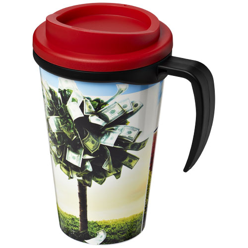 Mug isolant Brite-Americano® grande 350ml noir / Rouge